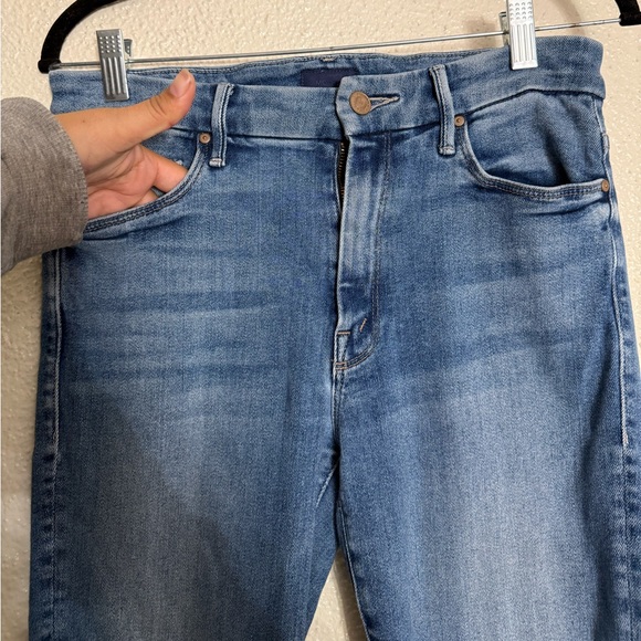 MOTHER DENIM HIGH WAISTED THE LOOKER ANKLE FRAY JEAN HOP ON HOP OFF WASH SIZE 27 - Picture 8 of 12